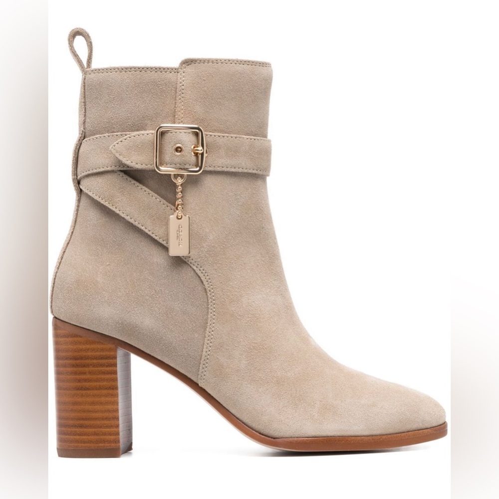 COACH -Olivia Suede Bootie Women's Boots Oat